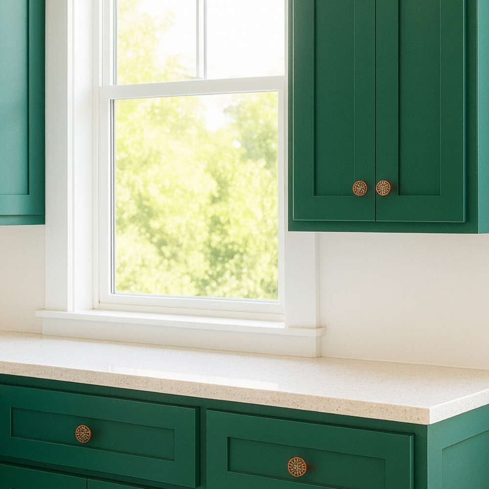 Set/ 6 Southwest Lodge Round Cabinet Knob Drawer Pull Textured Antique Copper